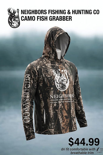Camo Fish Grabber Shirt – Stylish Fishing T-Shirt