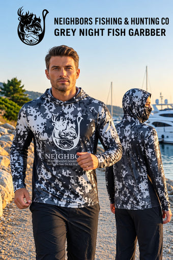 GREY NIGHT FISH GRABBER SHIRT